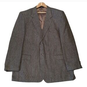 VON FURSTENBERG Pure‎ Silk Tweed Blazer Two Button Academia Office Formal
